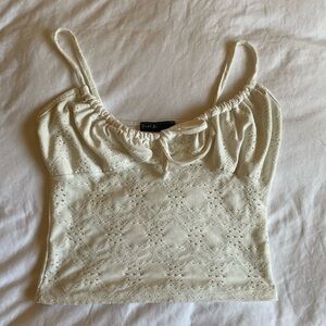 Elegant Cream Lace Women’s Top